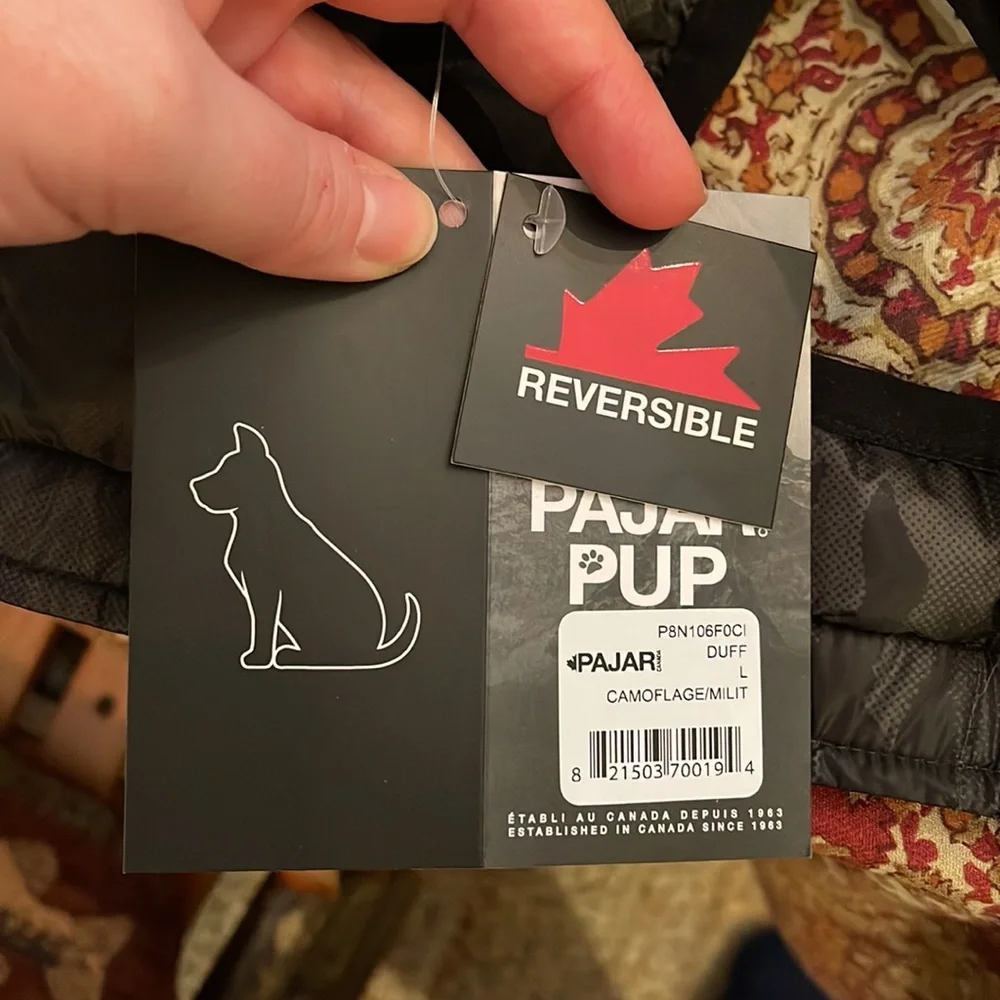 NWT Dog Winter Jacket Reversible coat with hood for winter